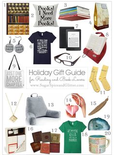 the holiday gift guide for reading and book lovers is featured in this post - it - up