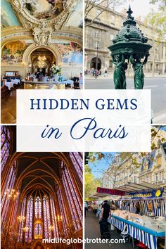 the hidden gems in paris with text overlay