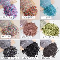 different types of sprinkles are shown here