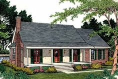 this is an artist's rendering of the country house plans for small homes that are well maintained