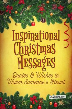 an image of a christmas message for someone's heart or family to share with you