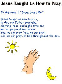 a hand reaching for a sun with the words jesus taught us how to pray