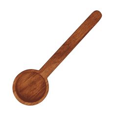 a wooden spoon on a white background