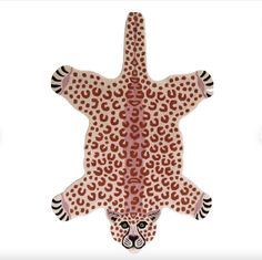 Little Pink Leopard Hand Tufted Wool Rug - Maia Homes