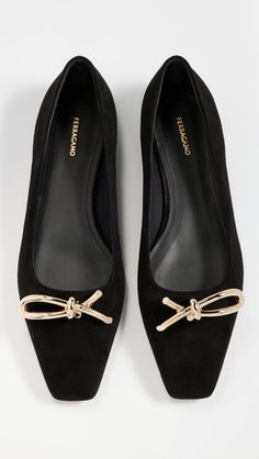 Fast Free Shipping & Free Returns on FERRAGAMO Annie Flats at Shopbop. Shop new arrivals from FERRAGAMO at Shopbop.com Ferragamo Shoes, Ferragamo Flats, Metal Accessories, Gold Branding, Women's Flats, Chic Me, Designer Gifts, Foil Print, Shut Up