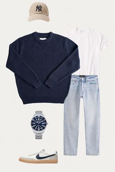 Navy Hoodie, Fall Outfits Men