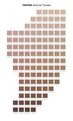 pantone's color swatches are shown in shades of brown