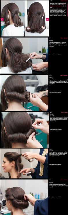 Victory Roll, Wedding Makeup Vintage, Elegant Hairstyle