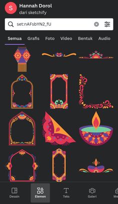 an iphone screen showing the different designs and colors on it's display area, including candles