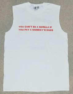 The item you are bidding on is a GORILLA GYM sleeveless shirt. 100% Preshrunk Cotton. High quality two-sided direct-to-the garment professional printing. Brand New, Never Worn or Washed. Please take a look at the photos for details. Shipping fees: $3.99 (the 50 states), $9.99 (Canada), $12.99 (the rest of the world). I can accept your payment via PayPal only. Thank you for looking. Gorilla Gym, The 50 States, 50 States, World Famous, Sleeveless Shirt, Bodybuilding, Collectibles, Gym, Electronics