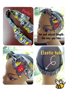 the instructions for how to sew a headband with an easy sewing pattern on it