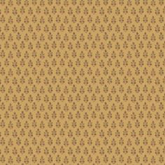 an old fashioned wallpaper pattern with small flowers on yellow and brown colors, as well as the background