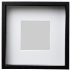 an empty black frame with a white background