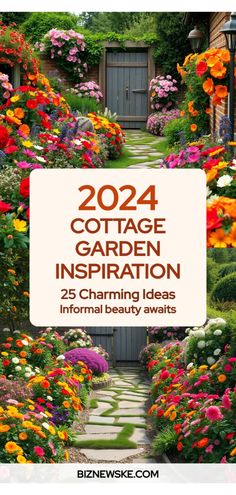 Garden And Landscaping Ideas For Dream Cottage Home Gardening Ideas Flowers, Flowers In The Garden Ideas, Flower Garden Landscape Design, Large Flower Beds In Front Of House, Edible Cottage Garden, Green Houses Ideas, Colourful Garden Ideas, Small Backyard Garden Ideas, Backyard Landscaping Designs Layout