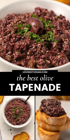 the best olive tapenade recipe is made with fresh herbs and ready to be eaten