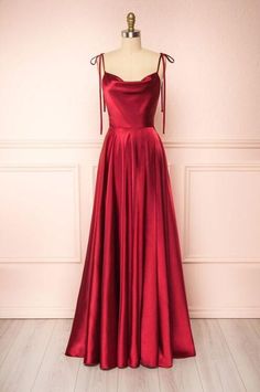 Prom Dresses Long Black, Red Prom Dress Long, Dress Satin Bridesmaid, A Line Evening Dress, Spaghetti Strap Prom Dress, Boutique 1861, Black Prom Dress, School Dance, Long Bridesmaid Dress