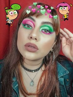 Cosmo And Wanda Makeup, Wanda Makeup, Cosmo Und Wanda, Cosmo Wanda, Ideas Maquillaje, Cosmo And Wanda, Fairly Oddparents, The Fairly Oddparents