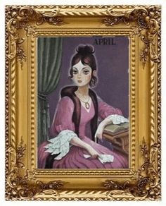 an oil painting of a woman in pink