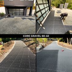 the before and after pictures of a driveway