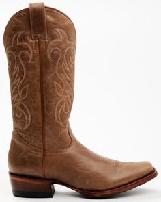 Genuine leather with leather lining. 12" shaft height. Square toe. Western heel. Leather outsole with rubber heel cap. Zach Bryan Concert, Cowgirl Boots Square Toed, Cute Cowgirl Boots, Western Embroidery, Womens Cowgirl Boots, Brown Cowboy Boots, Boots Square Toe, Zach Bryan, Leather Artisan