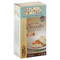 a carton of biscuits on a white plate with the label for it's product