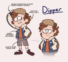 an image of a boy with different facial expressions and the words diper on it