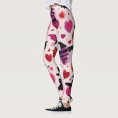 Style and comfort make these the perfect pair of leggings. Custom-made with care; each pair is printed before being sewn, allowing for fun designs on every square inch. These leggings won't lose their shape so get comfy and look cool with your own unique pair.

Due to the cut-and-sew nature of each pair of leggings, designs, and prints may not match up at the seams. We do not recommend designs with words printed on or across the seam as they are hard to match precisely by even the most skilled of dressmakers