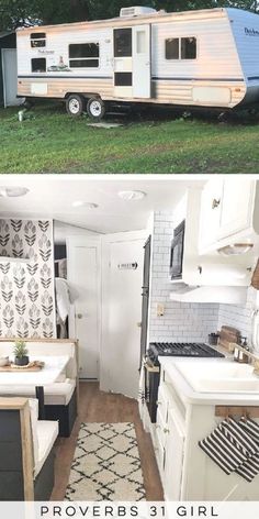 before and after pictures of a mobile home