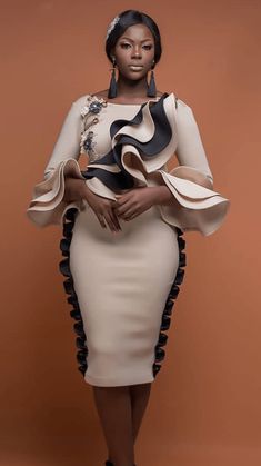 Style inspirations to try out - Stylish Naija African Dresses Modern For Church, Corporate Gowns, Stylish Naija, African Dresses Modern, African Fashion Modern, Scuba Dress, African Dresses