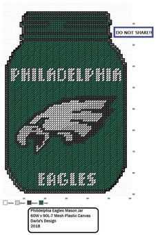 the philadelphia eagles logo on a green jar