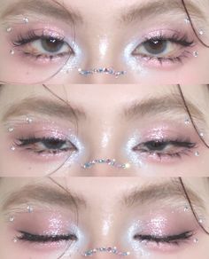 Cute Fairy Makeup, Easy Make Up Looks, Light Pink Makeup Looks, Pink And White Makeup, Cute Pink Makeup, Angelic Makeup, Pink Eye Makeup Looks, Princess Makeup