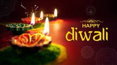 happy diwali from cutiewithdady with candles on the table and colorful background