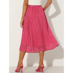 This pleated skirt with accordion style and elastic waist details shows off your femininity. Suits for daily and party wear in spring summer and fall. Pair with a t-shirt and high heels to complete the overall wearing style. Pair it with a t-shirt and high heels to complete the overall wearing style. Suits for daily and party wear in spring summer and fall. Flared Pleated Skirt With Accordion Pleats For Party, Flared Accordion Pleated Skirt For Party, Party Flared Pleated Skirt With Elastic Waistband, Summer Skirt With Elastic Waistband For Night Out, Summer Night Out Skirt With Elastic Waistband, Pleated Waist Flared Summer Skirt, Spring Midi Pleated Skirt With Elastic Waistband, Flowy Party Maxi Skirt With Pleated Hem, Pleated Flared Skirt For Summer