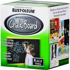 Key Features Cleans with soap and water Rust-Oleum Specialty Black Chalk Board in quarts converts surfaces into a usable chalkboard. Apply to metal, wood, masonry, drywall, plaster, glass, concrete, unglazed ceramics and hardboard. Formulated with extremely hard pigments and won't leave scratch marks where the chalk was used. Erases cleanly. For indoor use only. Low odor and easy soap and water clean up. FOR BEST RESULTS Allow paint to dry for 3 days. Once cured, prepare surface for chalk by rub Chalkboard Wall Bedroom, Green Chalkboard, Black Chalkboard, Chalkboard Wall, Rust Oleum, Farmhouse Fall Decor, Latex Paint, Chalkboard Paint, Wall Decor Stickers