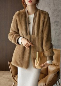 CAPPOTTI Vintage Fur Jacket, Mink Fur Coat, Maxi Coat, Fur Coats Women, Maxi Robes, Outwear Jackets, Woolen Coat, Faux Fur Coat, Long Sweaters