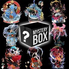 the mystery box is filled with many different figurines