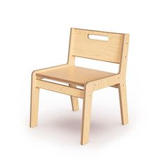 a wooden chair on a white background with clippings to the seat and back