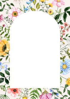 an image of a floral frame with flowers