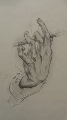 a drawing of a hand holding a pencil