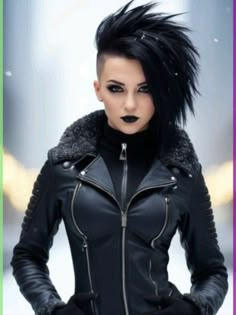 Smite Game, Shaved Bob, Gothic Hairstyles, Rocker Girl, Punk Hair, Goth Women, Goth Beauty, Estilo Punk, Gothic Beauty