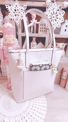 Pink Kawaii Bags For Daily Use, White Kawaii Tote Shoulder Bag, Pink Kawaii Shoulder Bag For Shopping, Pink Kawaii Bag With Zipper Pouch, Kawaii Tote Shoulder Bag For Shopping, Dorm Room Organization, Great Deals, Room Organization