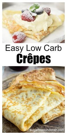 some crepes are stacked on top of each other