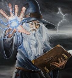 an image of wizard with lightning coming out of his hand