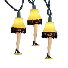 Leg Lamp String Lights from A Christmas Story Christmas Story Leg Lamp, Yellow Lamp, Leg Lamp, Christmas Party Themes, Christmas Lighting, Novelty Lights, Indoor String Lights, Christmas String Lights, Kurt Adler