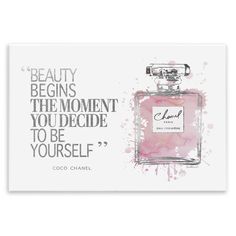 a card with the quote beauty begins the moment you decide to be yourself on it