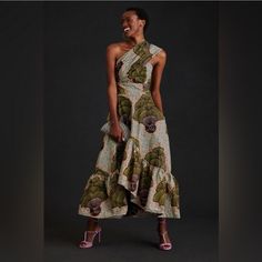 Questions? Leave A Comment Below! Kitenge Dress, Cocktail Dress Style, One Shoulder Maxi Dress, African Styles, African Print Clothing, Mommy Style, African Print Dress, Textured Dress, Darling Dress