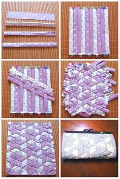 the steps to make a quilted purse