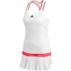 Chase Every Point In This Tennis Dress In White. Gentle Pastels Meet Top-Notch Performance In This Dress, Which Is Designed Specifically For The 2020 Us Open! The Colorblocking Works With The Modern Y-Back Style Beautifully, With The Plisse-Fabric Hem Adds Textural Detail. The Y-Elastic Is Made With Mesh To Keep The Air Flowing, And To Keep You Cool And Calm. With A Built-In Bra, And Separate Shorties That Come With The Package, This Dress Is All You Need To Take Control Of The Match! Fem Outfits, Tennis Dresses, Marimekko Dress, Adidas Dress, Plisse Fabric, Nyc Dresses, Nylon Dress, Golf Dresses, Athletic Dress