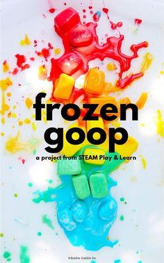 the cover of frozen goop, a project from steam play & learn