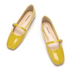 PRICES MAY VARY. 👡 Lambskin Insole & Patent Leather (Vegan Leather) 👡 Yellow Flats: 0.6 inch & Come a Set of Heel Grips 👡 Mary Jane: Squared-toe elegance meets strap charm in Mary Jane's glossy leather flats 👡 Rubber Sole: Experience the perfect trifecta of comfort, quality and fashion with our signature Rubber Soles 👡 C.Paravano has become a symbol of elegance and effortless glamour. Our goal always remains the same: to provide the perfect shoes that caters to all your needs C.Paravano Mar Square Toe Flats, Leather Mary Jane Flats, Yellow Flats, Mary Jane Shoes Flat, Heel Grips, Women Flats, Mary Jane Shoes Womens, Womens Ballet Flats, Mary Jane Flats